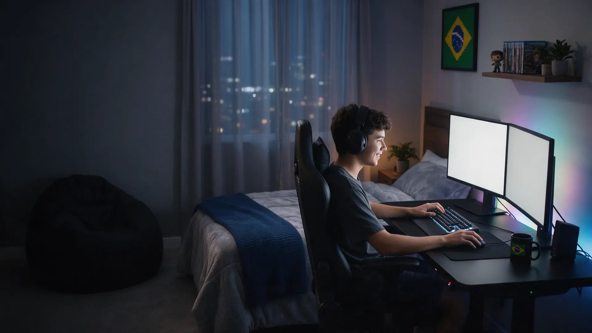 Jogue sem lag e com ping baixo, com internet fibra da Janga Net em Cidade Ocidental